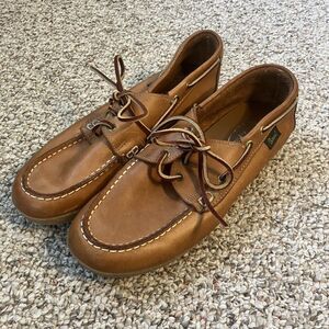 VTG Tacks by Bass Women's Brown Leather Shoe Loafer Size 10 Boat Shoe Lace Up